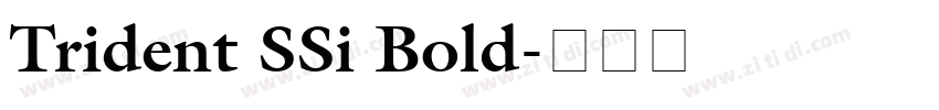Trident SSi Bold字体转换 Trident SSi Bold字体转换